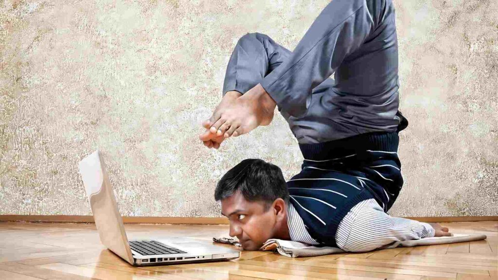 Office Humour Scorpion Pose Ye Bhi Theek Hai